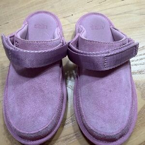 UGG Kids Pink Suede Slippers